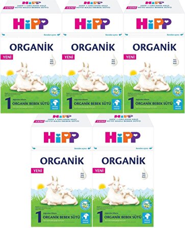 Hipp Organik Keçi Sütü Bazlı Devam Sütü 400GR No:1 (0-6 Ay) (5 Li Set)