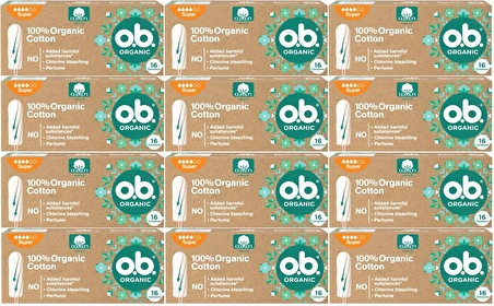 O.B Organic Süper Tampon 192 Li Set (12PK*16)