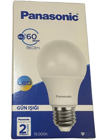 Panasonic 8.5W (60W) 4000K (Gün Işığı) E27 Duylu Led Ampul (2 Adet)
