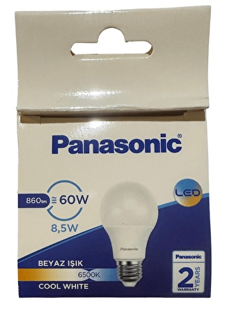 Panasonic 8.5W (60W) 6500K (Beyaz Işık) E27 Duylu Led Ampul (4 Adet)