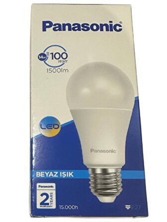 Panasonic 14W (100W) 6500K (Beyaz Işık) E27 Duylu Led Ampul (2 Adet)