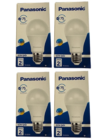 Panasonic 10,5W (75W) 4000K (Günışığı) E27 Duylu Led Ampul (4 Adet)