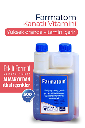 FARMATOM 500 ML KANATLI HAYVANLAR İÇİN VİTAMİN DESTEĞİ , NEFTOR 500 ML HIRILTI VESOLUNUM YOLU DESTEĞİ