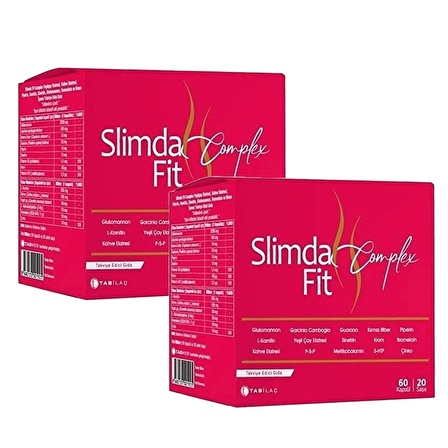 Slimda Fit Complex 60 Kapsül 20 Saşe 2 Adet