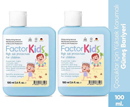 Factor Kids Güneş Kremi SPF50+ 100 ml 2 Adet