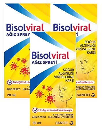 Bisolviral Ağız Spreyi 20 ml 3 Adet