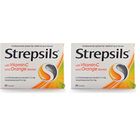 Strepsils Portakal & C Vitamini Aromalı 24 Pastil 2 ADET