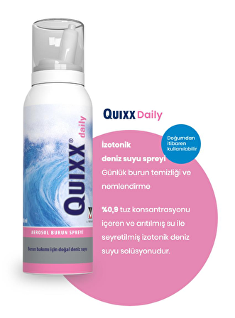 Quixx Daily Aerosol Burun Spreyi 100 ml 3 Adet