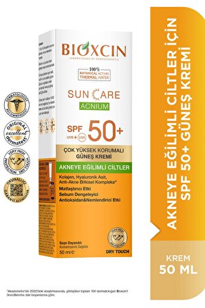 Bioxcin Sun Care Acnium Krem SPF50 50 ml 2 Adet