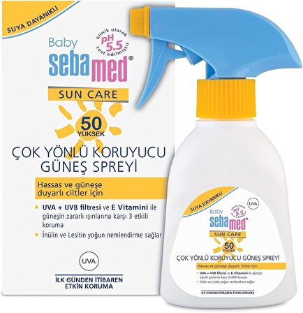 Sebamed Baby Çok Yönlü Koruyucu Güneş Spreyi SPF50 200 ml 2 Adet