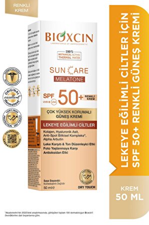 Bioxcin Sun Care Melatone Krem Renkli SPF50 50 ml 2 Adet
