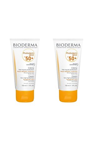 Bioderma Photoderm Spot 50+ Faktör Leke Karşıtı Lekeli Ciltler İçin Renksiz Güneş Koruyucu Krem 2x150 ml