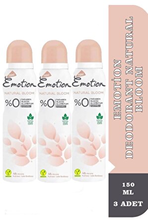 Emotion Deodorant Natural Bloom 150 ml 3 Adet