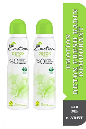 Emotion Detox Fresh Kadın Deodorant 150 ml 2 Adet