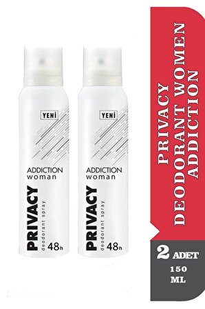 Privacy Deodorant Women Addiction 150 ml 2 Adet