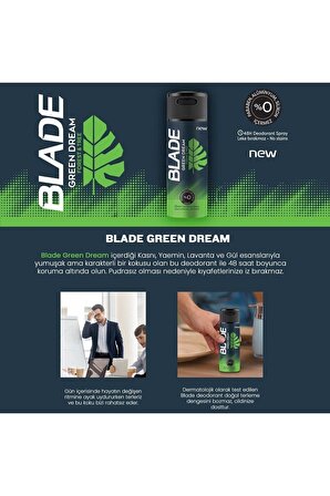 Blade Green Dream Sprey Deodorant 150 ml 2 Adet