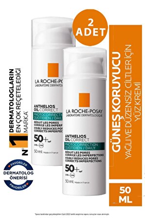 La Roche Posay Anthelios Oil Correct Cream SPF50+ 50 ml 2 Adet