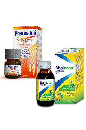 Pharmaton Vitality 30 Tablet + Bisolnatur Bitkisel Şurubu 128 gr