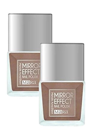 Mara Mirror Effect Metalik Ayna Efektli Oje Brown 15 ml 2 Adet