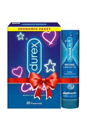 Durex Extreme Prezervatif 20'li + HumanLife 125 ml Doğal Kayganlaştırıcı Jel 