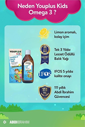 Youplus Kids Omega-3 150 ml 2 Adet