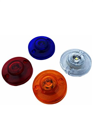 Mini Round Yuvarlak Led Lamba Tek Led Su Geçirmez 12/24 Volt Beyaz 5 Adet