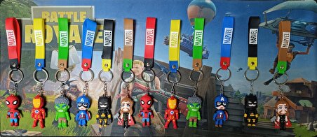 MARVEL Silikon Anahtarlık 12x 12 ADET