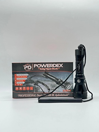 Powerdex Pd-7900 Şarjlı Su Altı Dalış El Feneri 10w 2000 Lümen