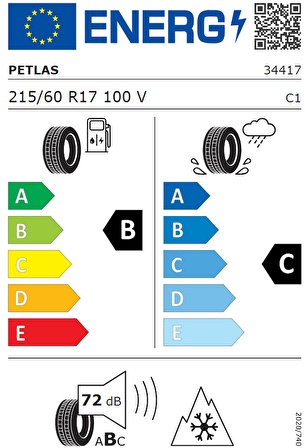 Petlas 215/60 R17 100V Reinf. Suvmaster A/S Dört Mevsim Lastiği Üretim 2024