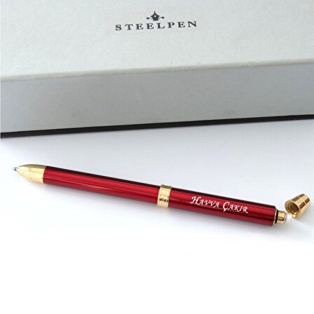 3 Fonksiyonlu Bordo Steel Pen Kalem