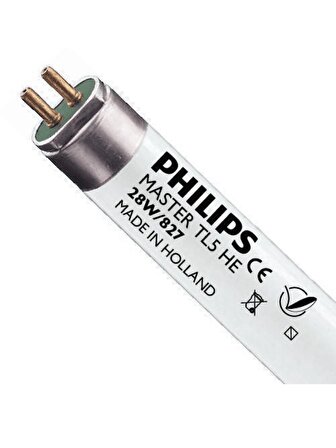 Philips Master TL5 HE 28W 827 2700K Sarı Işık G5 Duylu Floresan