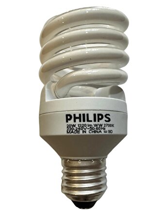 Philips Economy 20W (95W) 827 2700K (Sarı Işık) E27 Duylu Floresan Ampul
