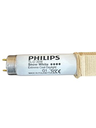 Philips 36W Snow White 12000K (Beyaz Işık) G13 Duylu Floresan (4 Adet)