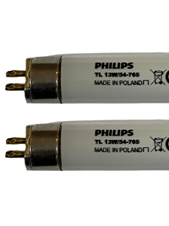 Philips 13W 765 6500K (Beyaz Işık) Floresan G5 Duylu T5 Floresan (2 Adet)