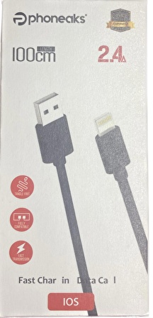 iPhone USB to Lightning 2.4A 1 Metre Şarj ve Data Kablosu