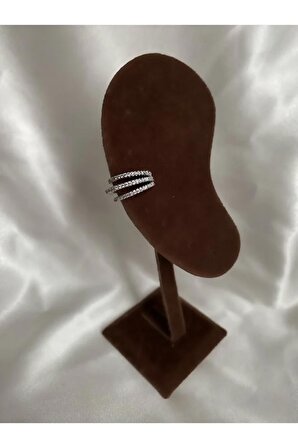 3 Sıra Zirkon Taşlı Kıkırdak Küpe ( Earcuff )