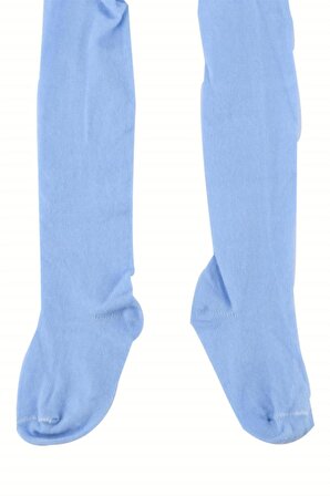 Penye Erkek Bebek Kilotlu Çorap Mavi
