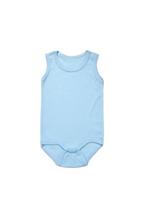 Askılı Erkek Bebek Çıtçıtlı Body Mavi