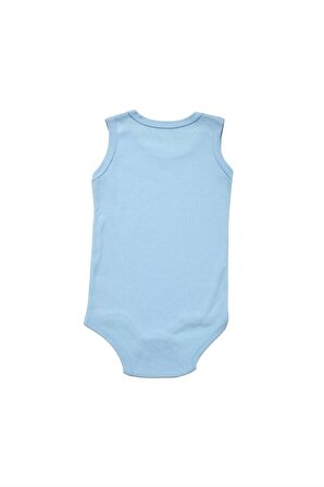 Askılı Erkek Bebek Çıtçıtlı Body Mavi