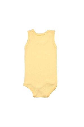 Askılı Bebek Çıtçıtlı Body Sarı