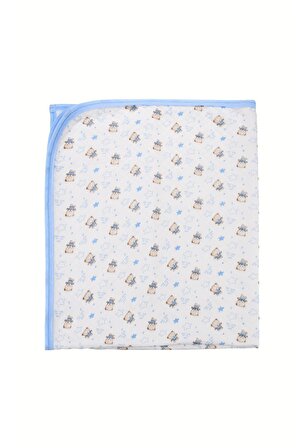 Mavi Aycıklı Bebek Battaniye