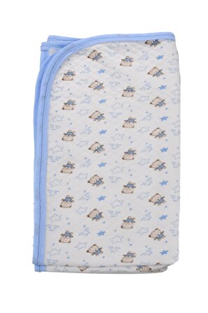 Mavi Aycıklı Bebek Battaniye