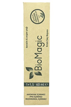 BioMagic Organik Amonyaksız Saç Boyası Buzlu Çikolata-66.21+Oksidan (4 Adet)