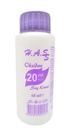 H.A.S Oksidan Peroksit 20 Volüm (%6) 60 Ml. (6 ADET) 