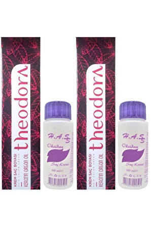 Theodora Saç Boyası 60 Ml.+H.A.SS Oksidan 60 Ml. (2'şer Adet) 