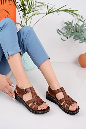 Kadın Garantili Günlük Ortopedik Kaymaz Taban Comfort Rahat Sandalet