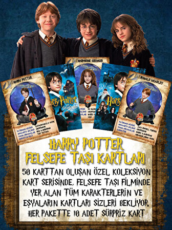 Harry Potter ve Felsefe Taşı Limited Edition Sürpriz Kart Paketi 10 Kart - 50 Kartlık Özel Koleksiyon Kart Serisi