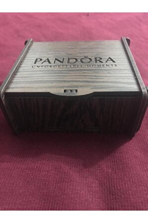 Pandora Tarz, Yeni Trend, Renk Seçenekli Kristal Taşlı Charm Bileklik, Ahşap Kutu Içerisinde