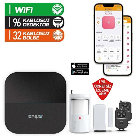 OPAX-W20-W SADECE WIFI KABLOSUZ NETWORK ALARM SİSTEMİ