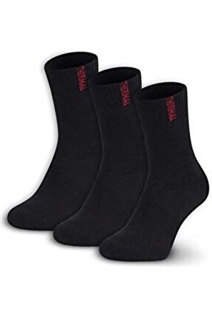 Erkek 3 Çift Bordo Kışlık Termal Çorap